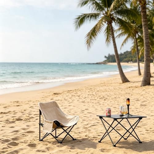 Folding Camping Table 40cm, 50 Oz Portable Aluminium Picnic Table Outdoor — view 6