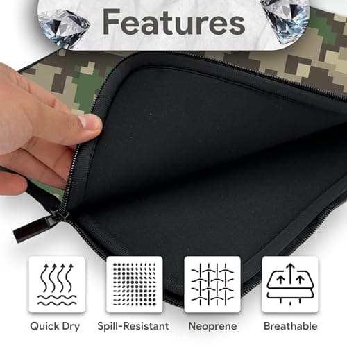 Personalised Neoprene Laptop Sleeve for 10 Inch and 11 Inch Laptops Custom Case Cover for Tablets iPads Notebooks Travel — view 3