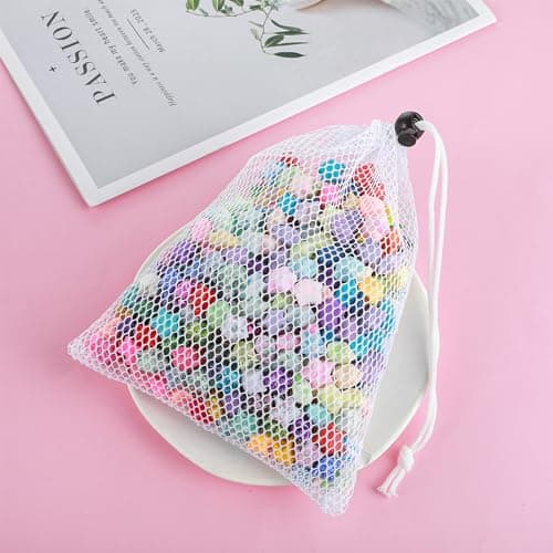 Oruola 6pcs Small Mesh Laundry Bags with Cord Lock - Drawstring Bags (3 Black, 3 White), for Golf Stuff, Little Toys, Candy - 20 X 15 Cm — view 4