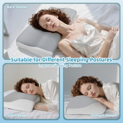 Ecosafeter 2026 Upgrade Memory Foam Pillow- Cervical Orthopedic Deep Sleep Neck Pillow-Superior Comfort for Neck Shoulder Pain Sleeping — view 4
