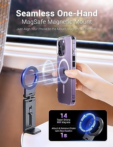 PROfezzion 2-Pack Magnetic Airplane Phone Holder Plane Mount for MagSafe — view 3