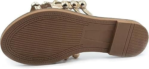 The Walking Style RGD353 PU Studded Caged Slider Sandals for Women Slip-On Summer Sliders for Daily Wear, Travel & Outdoor Use (Rose Gold, UK Footwear Size System, Adult, Women, Numeric, Medium, 3) — view 6