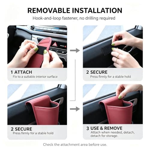 PU Leather Car Door Cup Holder, Wide-Mouth Organizer for Drinks and Phone (2pcs Brown) — view 5