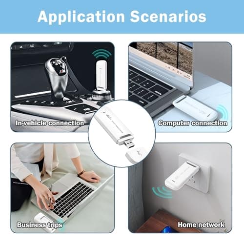 4G USB Dongle Modem Portable WiFi with SIM Card Slot Travel Wireless Router Pay as You Go USB Plug Modem Hotspot Pocket Router 150Mbps High Speed Mobile Internet Adapter for Phones Laptops Car Outdoor — view 5