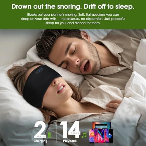MUSICOZY 2-Pack Bamboo Cotton Breathable Sleep Headphones for Side Sleepers — view 3
