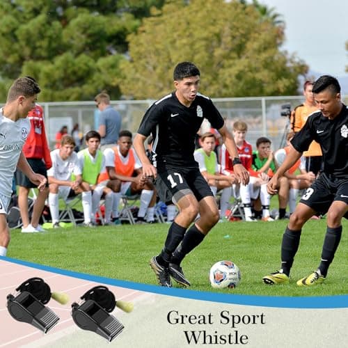 ADLABLD 8-Pack Loud Safety Whistles with Lanyard - Black Plastic Emergency Whistles for Sports, Coaches, Lifeguards, Survival Kits & Outdoor Activities — view 6