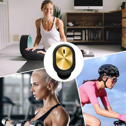 Mini Wireless Earphone - Single Wireless Earbud, Black Gold Earbuds — view 6