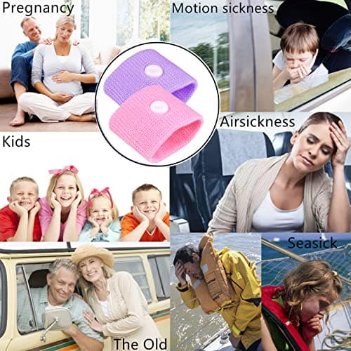 Anti Nausea Travel Sickness Wristbands, 2 Pairs Motion Sickness Bands — view 6