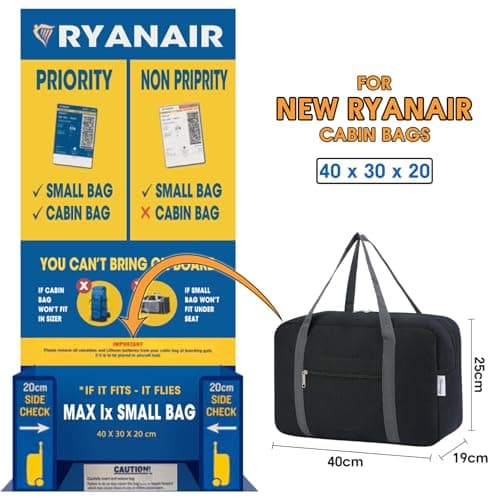 Narwey Ryanair Cabin Bags 40X30X20 Underseat, Lightweight Travel Bag — view 2