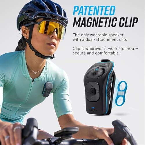 Noxgear 39g Wearable Bluetooth Speaker, Mini Clip-On, Black — view 2