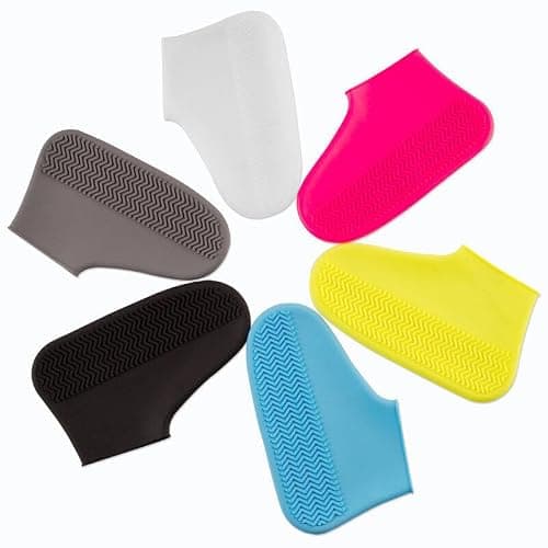 Boolavard Silicone Waterproof Shoe Covers, reusable upgraded overshoes with waterproof zipper, Resistant Rain Boots Non-Slip Washable Protection for Women, Men (L, Yellow) — view 4