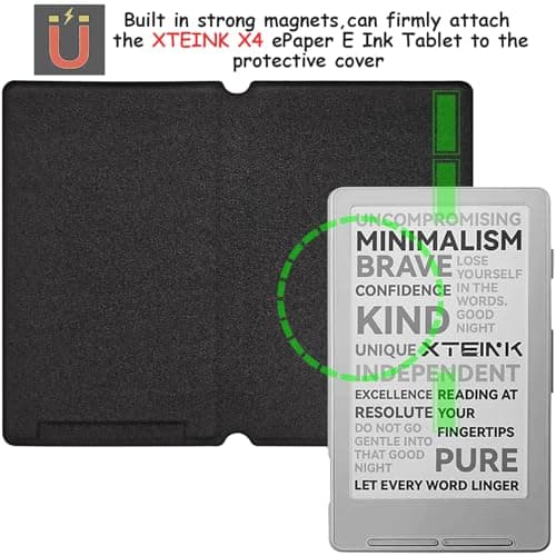 UMUBUHOMS Magnetic Case Compatible with Xteink X4 4.3 Inch E-Book Reader, Ultra Thin Lightweight Leather Protective Cover with Magnetic Closure (Soft-Touch Matte Dark Blue) — view 4