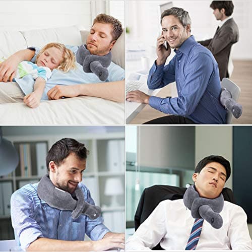 lomitech Travel Pillow with 3 Vibration Modes,Airplane Neck Massage Pillow — view 6