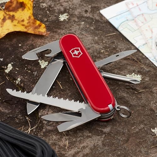 Victorinox Hiker Swiss Army Knife Multitool - 13 Functions - Wood Saw - Red — view 3