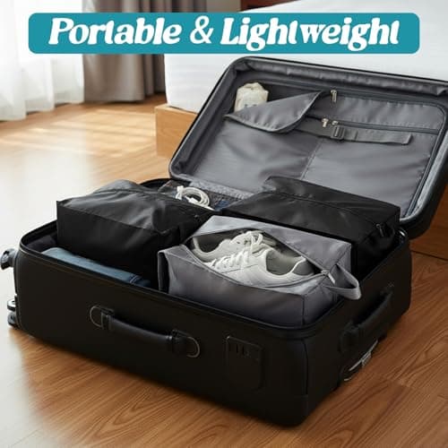 4 PCS Shoe Bags for Travel, 42x24x18cm Portable Shoes Storage Pouch — view 5
