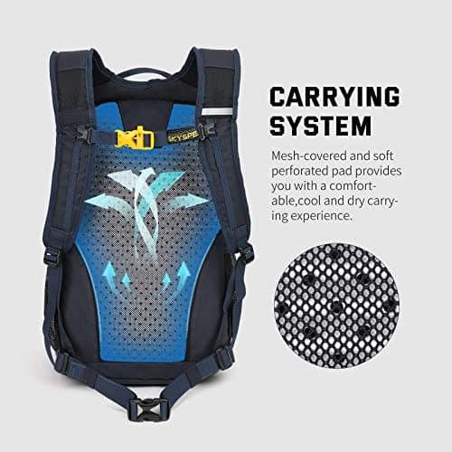 SKYSPER Small Hiking Backpack, 20L Lightweight Travel Backpacks Hiking Daypack Rucksack Women Men for Trekking Backpacking Outdoor Sports(Navyblue) — view 3