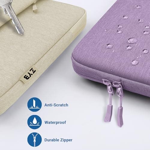 ZYB 15.6 Inch Laptop Notebook Sleeve Protective Case with Accessory Bag,Shockproof Waterproof Laptop Case 15.6 Inch for 15'' Lenovo ThinkPad IdeaPad Acer ASUS HP Dell Chromebook MacBook Pro 16,Purple — view 6