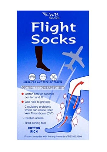 WB SOCKS Unisex Cotton Anti-Dvt Flight socks — view 2