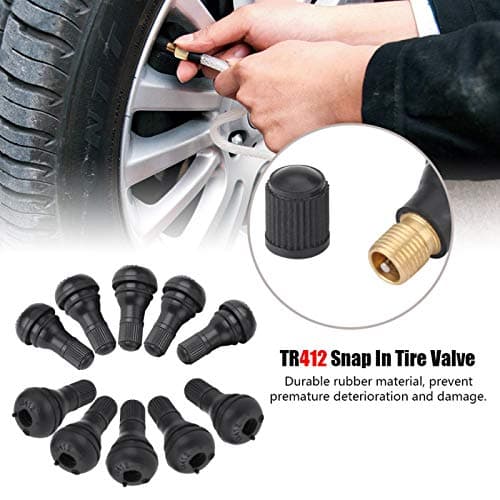 Autoventiel - Tubeless Motorcycle Valve 10Pcs Car Auto Tr412 Wheel Snap in Tire Tyre Valve Stem Dust Cap Rubber Valve Auto Repair Tool — view 5