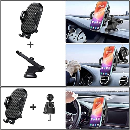 Car Phone Mount,3 in 1 Super Stable for Dashboard/Windscreen/Air Vent Phone Holder for Samsung Galaxy A55 A35 A57 A37 A27 A25 A56 5G A36 A26 A15 A16 A53 A52 A52S S25 Plus/Ultra A32 A13 A03S A34 A22 — view 2
