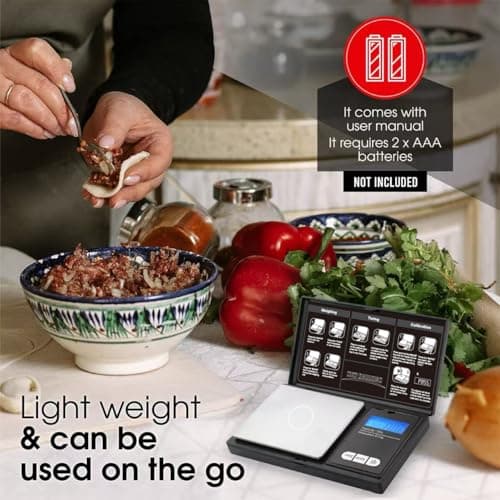 New Horrizon Digital Scales, Kitchen Scales Digital, Pocket Scales, 0.01g x 500g, Food Scale LCD Display, Jewellery Scales Weighing Scales Kitchen — view 4