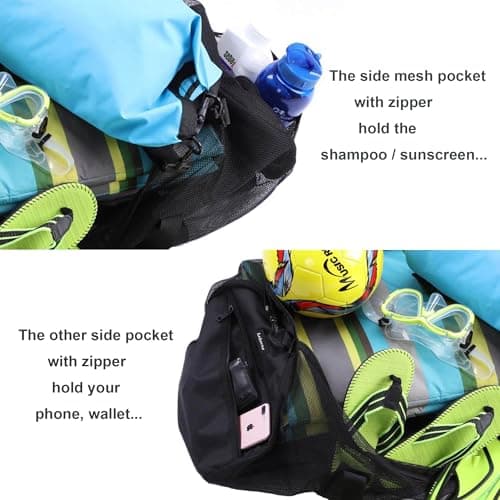 Leberna 37 Inch XXL Mesh Duffle Bag for Scuba Dive Gear (Black) — view 4