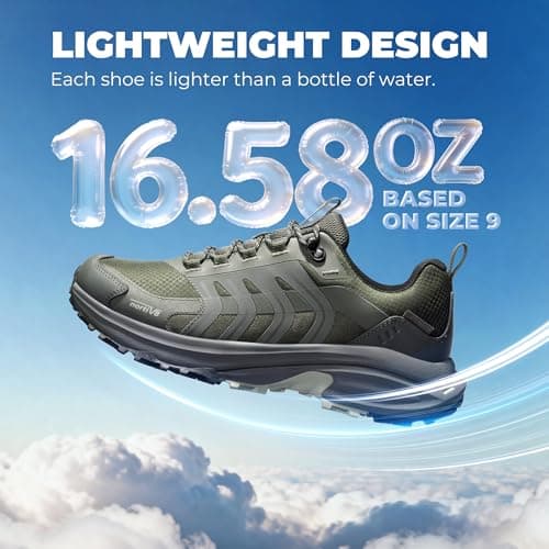 NORTIV 8 Men's Waterproof Lightweight Hiking Shoes,Size 8,Army Green — view 5
