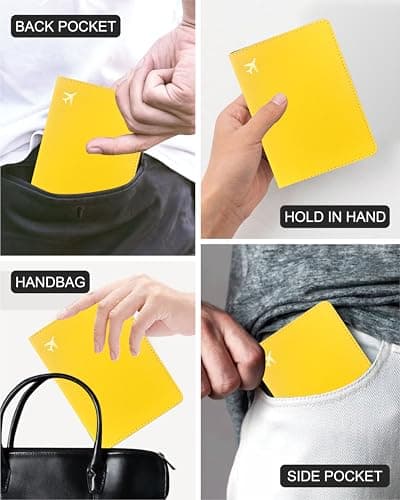 toTravelGear Passport Holder for Travel Essentials RFID Blocking PU Leather — view 5