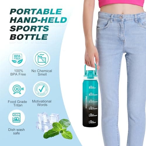 SEASEVEN Sports 1L Water Bottle with Straw for Gym,Office,Travel — view 6