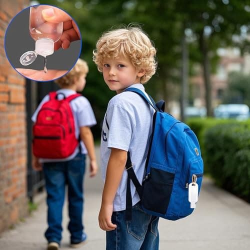 HuaaxtLang 5PCS Hand Sanitiser with Clip,50ml Travel Bottles for Toiletries,Portable Plastic Leakproof Squeeze Bottles Kits with Flip Cap for Home Office Outdoor — view 6