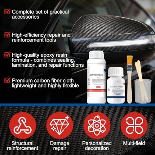 Carbon Fibre Repair Kit, Fiberglass Repair Kits, 5 Sets — view 2