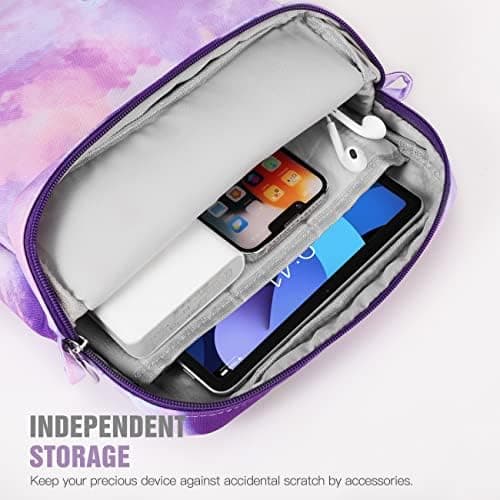 TiMOVO 9-11" Tablet Sleeve Bag Carrying Case with Strap, Watercolor Purple — view 6