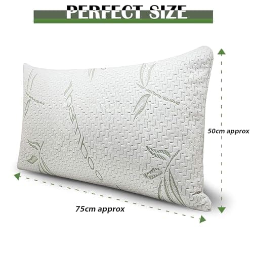 LSC Bamboo Memory Foam Pillow Neck Shoulder Support Hypoallergenic — view 2