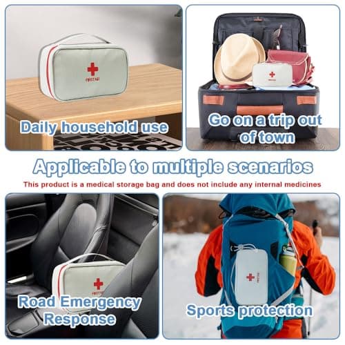 XINGSUI 1 Pcs Empty First Aid Bag, Travel Medicine Bag, for Home, Office — view 6