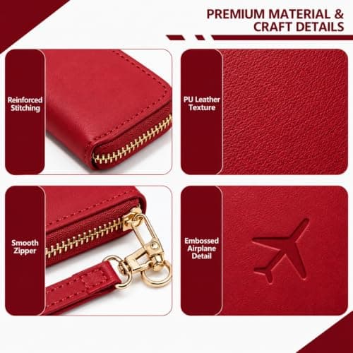 Passport Holder RFID Travel Wallet with Luggage Tag Set for Women & Men — view 4