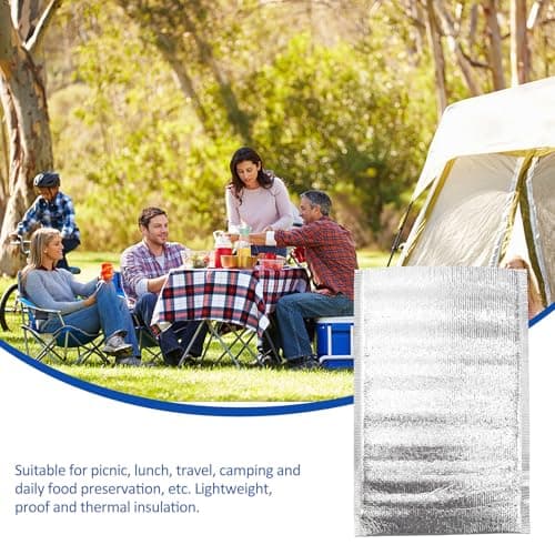 20Pcs Silver Aluminum Foil Thermal Insulation Food Bags for Travel — view 3