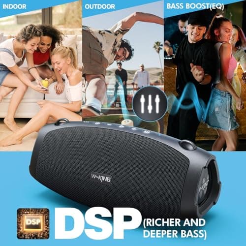 W-KING Bluetooth Speaker, 120W Max Portable Loud Wireless Boombox IPX6 — view 3