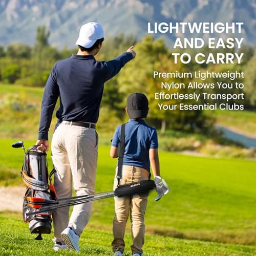 AMRTA Golf Club Bag Mini with Pocket Lightweight (Black) — view 4