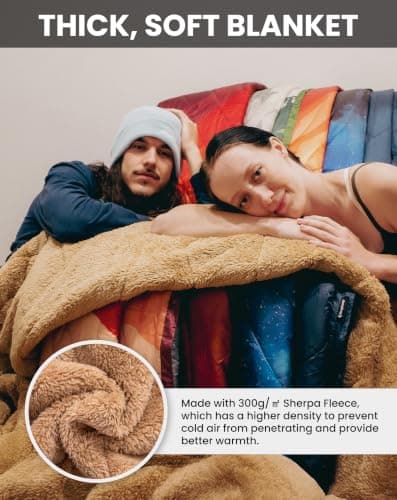 KingCamp Camping Blanket Soft Sherpa Fleece,Camping Quilt,200×145cm — view 3