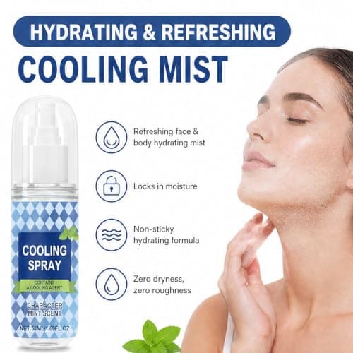 Character mint scent Instant Cooling Water Mist Spray, Long-Lasting Refreshing Cool Down Spray, Rapid Heat Comforting Sprays| Non-Sticky Hydrating Water Sprays, Instant Ice-Cool Sensation Mist (1PCS) — view 3