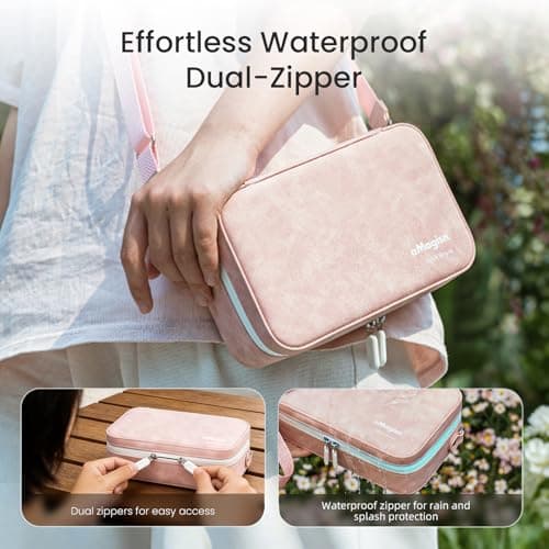 Sinyutia Travel Case for DJI Osmo Pocket 4P/4/3/Luna Ultra Accessories Pink — view 3