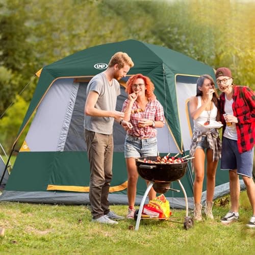 UNP Camping Tent 4-8 Person, Tall Family Tent with Standing Room — view 6