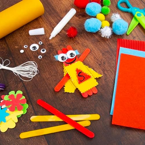 abeec Giant Craft Box + Glue Bundle | 1000+ Pieces Arts and Crafts Kit for Kids | 500ml White Craft Glue Included | Ages 5 to 12 | School Holiday Activity | Birthday Gift — view 6