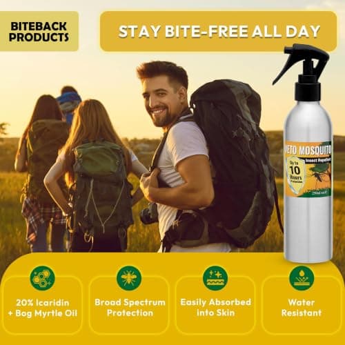 Biteback Products 'Veto Mosquito' - Insect Repellent Spray, DEET-Free | 20% Icaridin | Up to 12 Hours Mosquito, Midge & Tick Protection | Formulated Specifically for Human Application | 250ml — view 4
