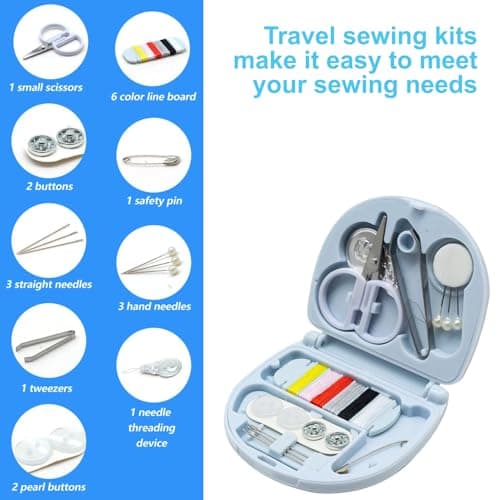 1 Pcs Mini Travel Sewing Kit – Small Portable Sewing Kit with Thread, Needle, Scissors – Emergency Repair Kit for Travel, Office, Home – Compact Case – Ideal for Beginners, Adults, Hotel Guests — view 4