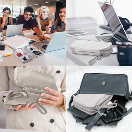 Arae Travel Essentials Electronic Organizer Double Layer - Gray, S — view 6