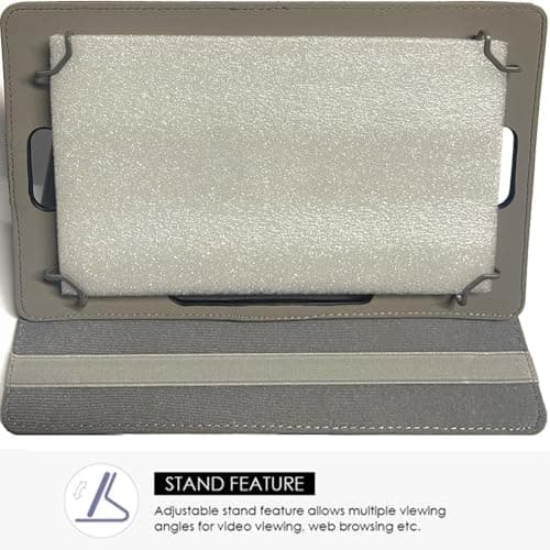 SU 10 inch Tablet Case - Universal Stand Case Folio Cover Magic Leather 360° Rotating Case Fits for ALL 10in Inch & 10.1in Inch Tablets + Stylus Pen (RED) — view 5