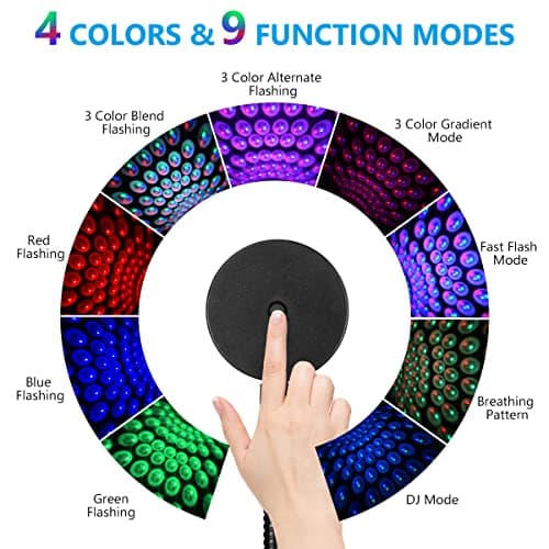 URAQT LED Roof Atmosphere Light, USB Sound Activated Star Projector, 3 Colors - 9 Lighting Effects, Romantic Decorative for Car/Home/Party - Plug and Play — view 4