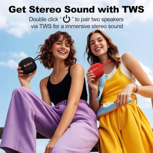 Bobtot Portable Wireless Bluetooth Speakers - IPX7 Waterproof, TWS Pairing — view 6