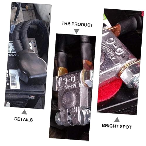 TOKIDNY Military Grade Battery Terminal Post Kit for Cars Trucks Rvs and Marine Boats – Includes Positive and Negative Battery Clips with Flame Retardant Covers — view 4